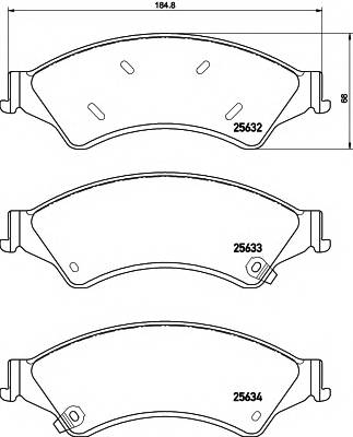 TEXTAR 2563201 Комплект тормозных колодок