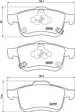 BREMBO P23155 KLOCKI HAMULC. FIAT 500L  13- PRZOD BREMBO P23155 KLOCKI HAMULC. FIAT 500L  13- PRZOD