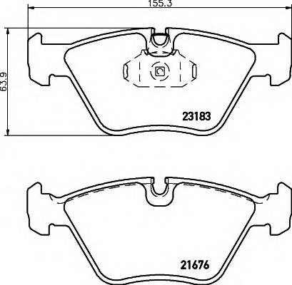 HELLA 8DB 355 009-001 Комплект гальмівних колодо... HELLA 8DB 355 009-001 Комплект гальмівних колодо...