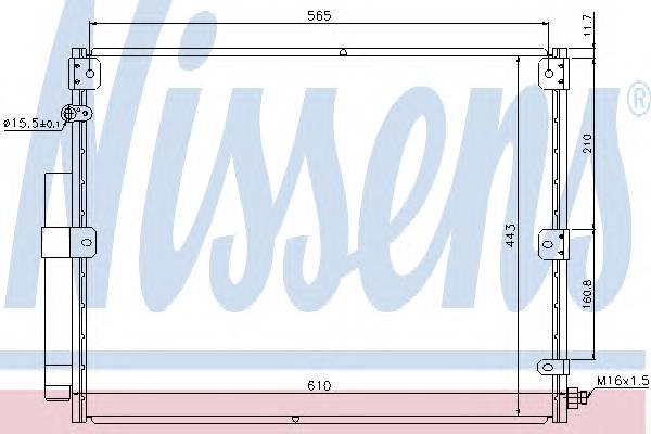 NISSENS 940375 Конденсатор, кондиціонер NISSENS 940375 Конденсатор, кондиціонер