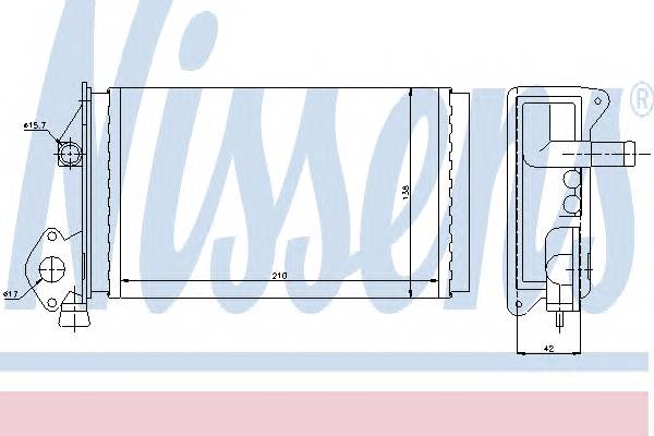 NISSENS 73964 Теплообменник, отопление с