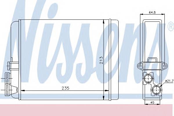 NISSENS 73641 Теплообменник, отопление с