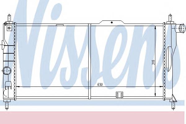 NISSENS 632731 Радиатор, охлаждение двига