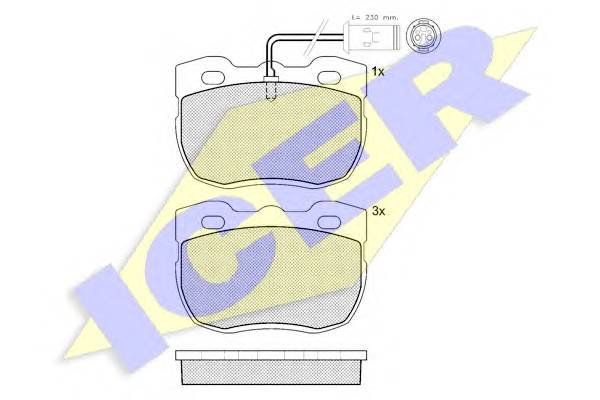 ICER 140839 Комплект тормозных колодок...