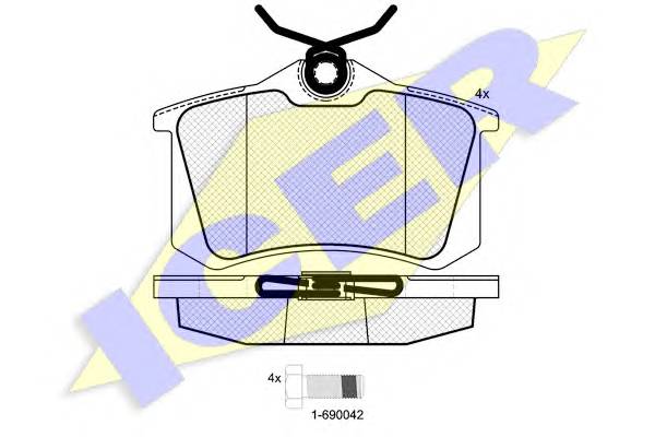 ICER 180697-700 Комплект тормозных колодок