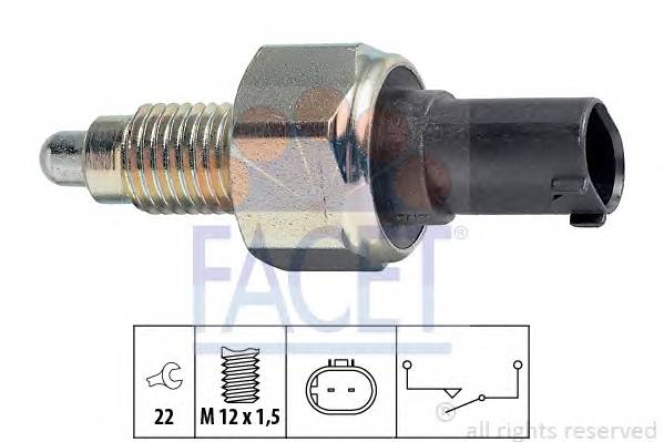 FACET 7.6252 Вимикач, фара заднього ходу FACET 7.6252 Вимикач, фара заднього ходу