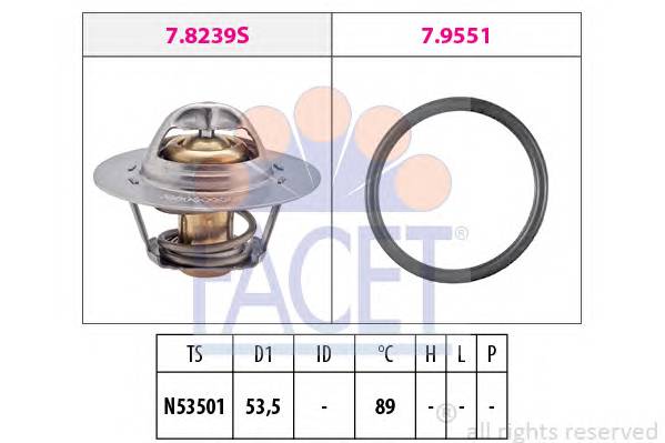 FACET 7.8239 Термостат, охлаждающая жид