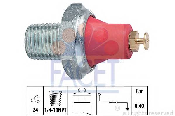 FACET 7.0037 Датчик давления масла