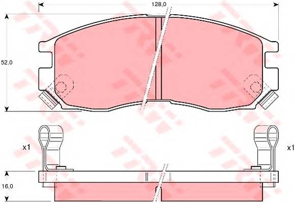 TRW GDB1128 Комплект тормозных колодок