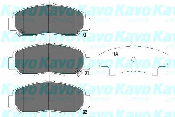 KAVO PARTS KBP-2037 Комплект гальмівних колодо... KAVO PARTS KBP-2037 Комплект гальмівних колодо...