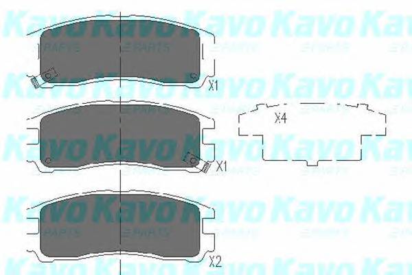 KAVO PARTS KBP-5509 Комплект тормозных колодок