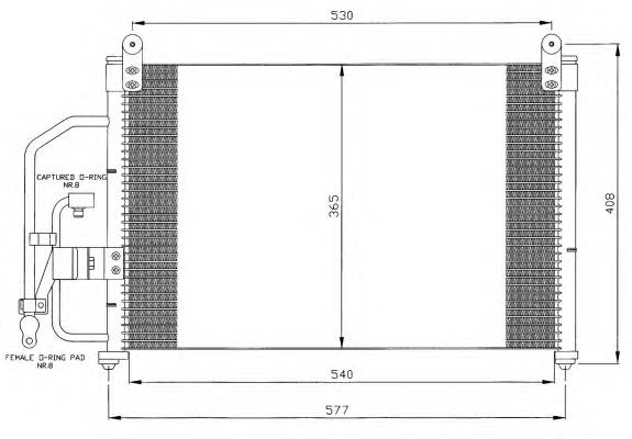 NRF 35393 Конденсатор, кондиционер NRF 35393 Конденсатор, кондиционер