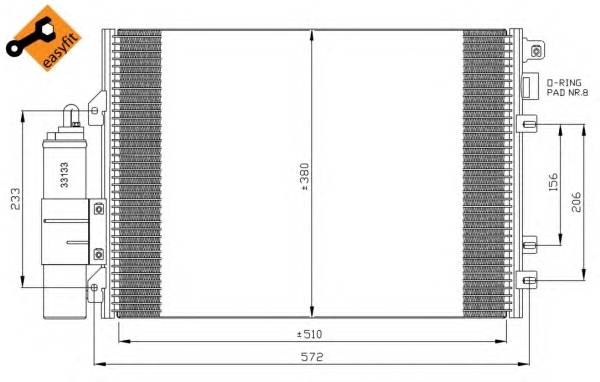 NRF 35967 Конденсатор, кондиціонер NRF 35967 Конденсатор, кондиціонер
