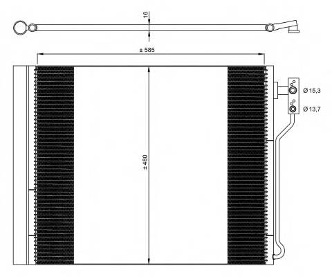 NRF 35971 Конденсатор, кондиционер NRF 35971 Конденсатор, кондиционер