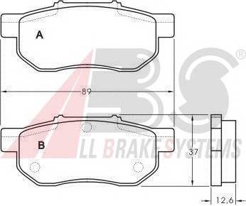 A.B.S. 36870 Комплект тормозных колодок