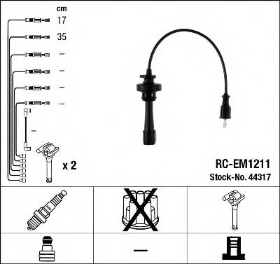 NGK 44317 Комплект проводов зажигани