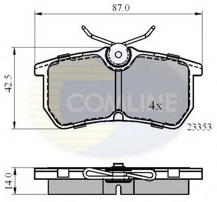 COMLINE CBP0705 Комплект гальмівних колодо... COMLINE CBP0705 Комплект гальмівних колодо...