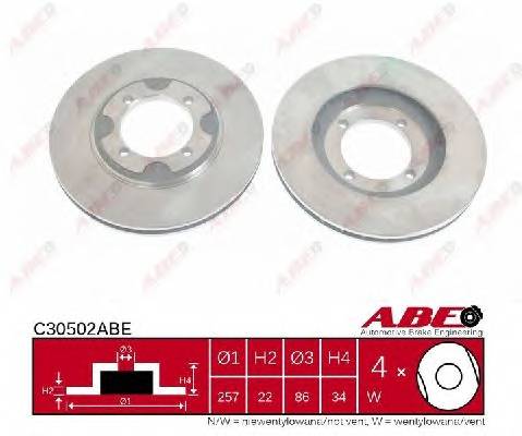 ABE C30502ABE Тормозной диск ABE C30502ABE Тормозной диск