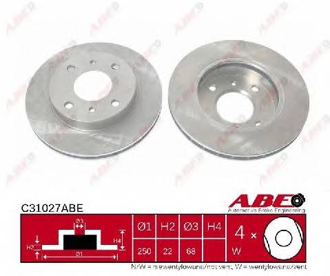 ABE C31027ABE Гальмівний диск ABE C31027ABE Гальмівний диск