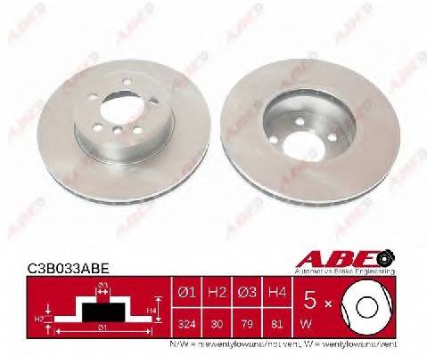 ABE C3B033ABE Тормозной диск ABE C3B033ABE Тормозной диск