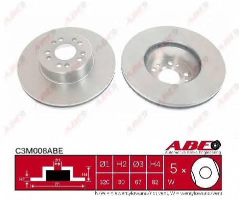 ABE C3M008ABE Тормозной диск ABE C3M008ABE Тормозной диск