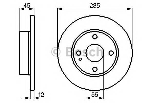 BOSCH 0 986 478 252 Тормозной диск BOSCH 0 986 478 252 Тормозной диск