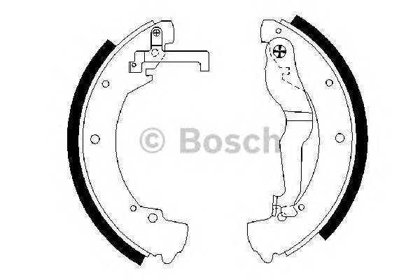 BOSCH 0 986 487 312 Комплект гальмівних колодо...