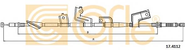 COFLE 174112 LINKA HAMULCA RECZNEGO HONDA