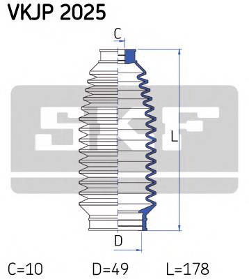 SKF VKJP 2025 Комплект пильника, рульове ... SKF VKJP 2025 Комплект пильника, рульове ...