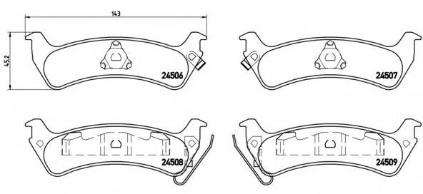 BREMBO P 37 012 Комплект гальмівних колодо...