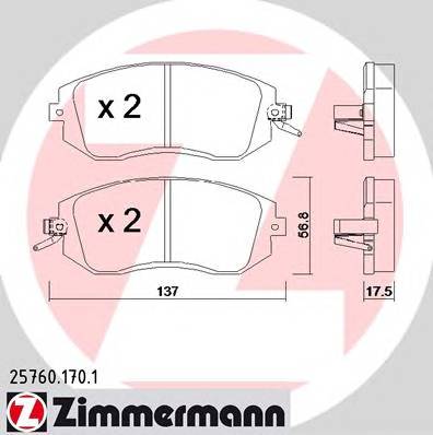 ZIMMERMANN 257601701 КЛОШКИ ХАМУЛЬК. СУБАРУ ФОРЕ... ZIMMERMANN 257601701 КЛОШКИ ХАМУЛЬК. СУБАРУ ФОРЕ...