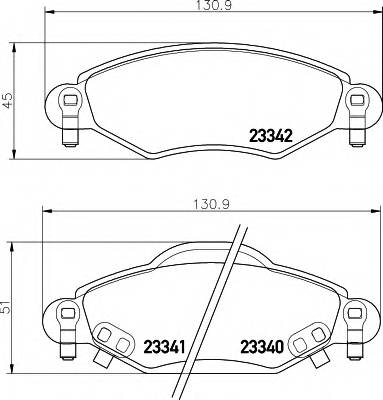 HELLA 8DB 355 010-791 Комплект тормозных колодок... HELLA 8DB 355 010-791 Комплект тормозных колодок...