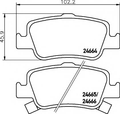 HELLA 8DB 355 013-571 Комплект гальмівних колодо... HELLA 8DB 355 013-571 Комплект гальмівних колодо...
