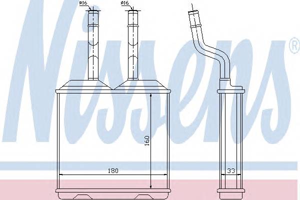 NISSENS 72634 Теплообменник, отопление с
