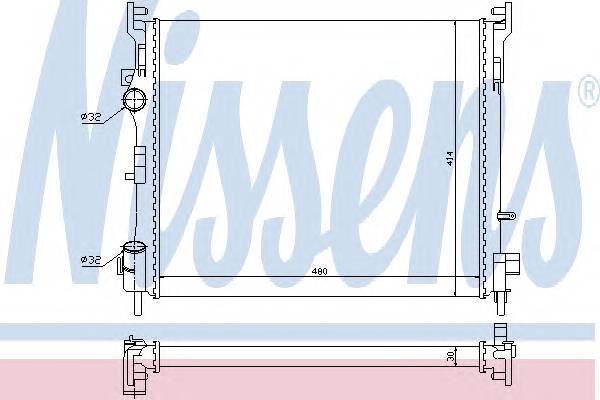 NISSENS 67229 Радиатор, охлаждение двига