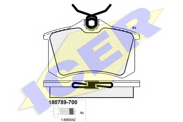 ICER 180789-700 Комплект тормозных колодок