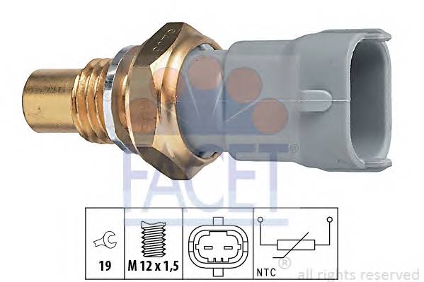 FACET 7.3268 Датчик, температура олії; Д... FACET 7.3268 Датчик, температура олії; Д...