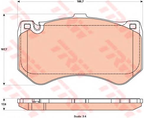 TRW GDB1907 Комплект тормозных колодок