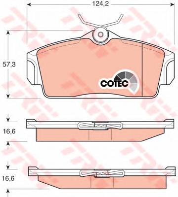 TRW GDB3168 Комплект тормозных колодок