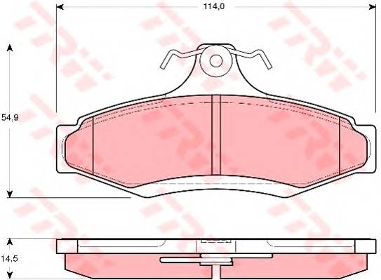 TRW GDB3172 Комплект тормозных колодок