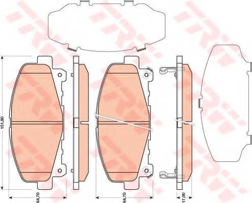 TRW GDB3477 Комплект тормозных колодок... TRW GDB3477 Комплект тормозных колодок...