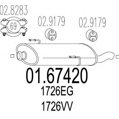 MTS 01.67420 Глушитель выхлопных газов 
