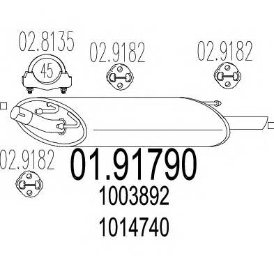 MTS 01.91790 Глушитель выхлопных газов �