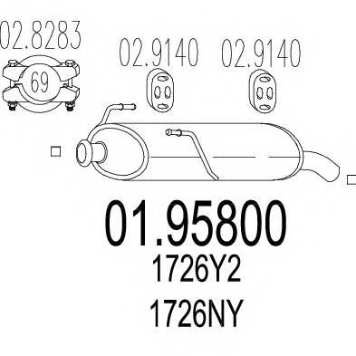MTS 01.95800 Глушитель выхлопных газов 