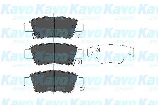 KAVO PARTS KBP-2042 Комплект тормозных колодок