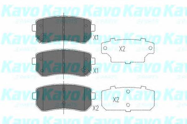 KAVO PARTS KBP-4007 Комплект тормозных колодок