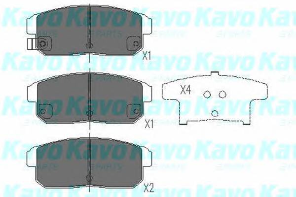 KAVO PARTS KBP-4547 Комплект тормозных колодок