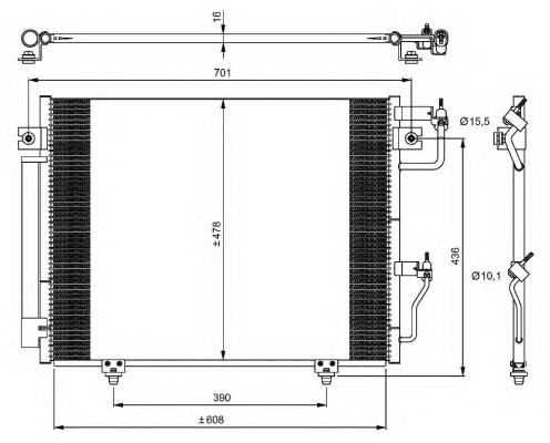 NRF 350049 Конденсатор, кондиціонер NRF 350049 Конденсатор, кондиціонер