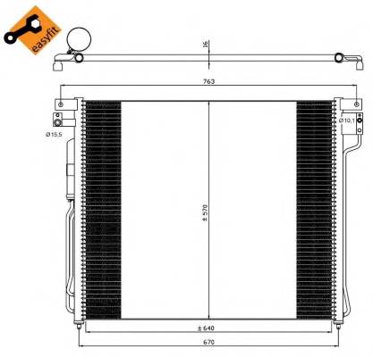 NRF 35582 Конденсатор, кондиционер NRF 35582 Конденсатор, кондиционер
