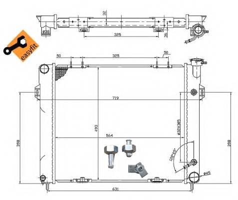 NRF 50202 Радиатор, охлаждение двига